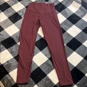 Offline by Aerie Burgundy High-Waisted Real Me 7/8 Leggings size small
